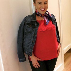 Cropped Medium Petite Jean Jacket from Loft